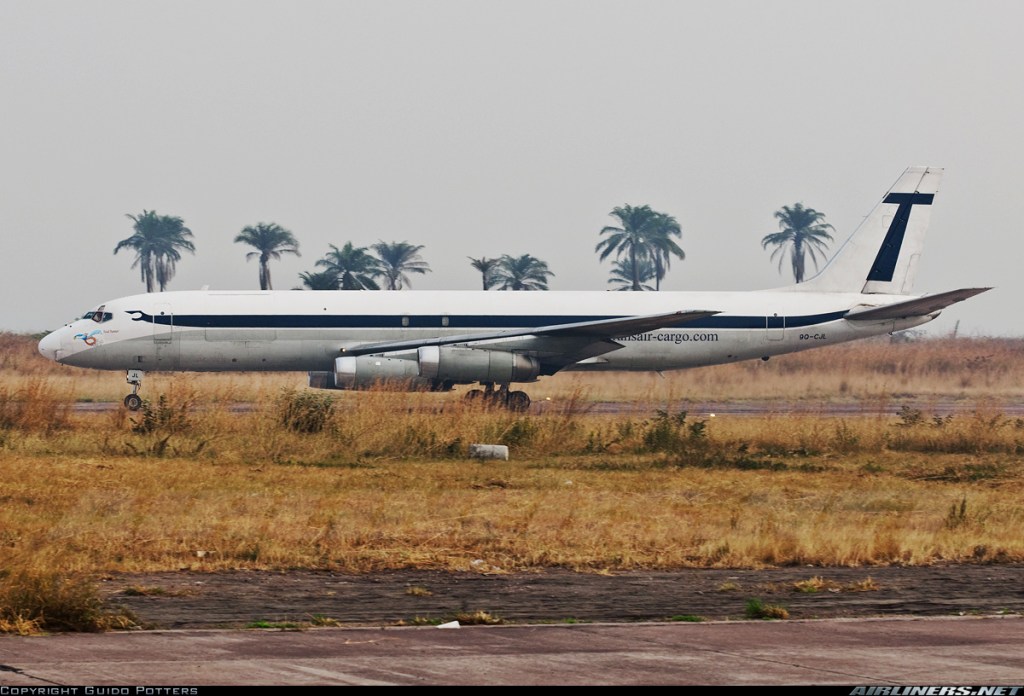 DC-8 de Trans Air Cargo, otra empresa implicada en el esfuerzo logístico de la Segunda Guerra del Congo
